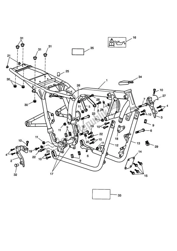 Toutes les pièces pour le Cadre Principal Et Raccords du Triumph Bonneville VIN: > 380777 & SE 865 2007 - 2010