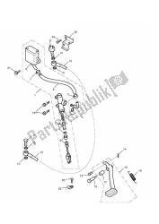 maître-cylindre de frein arrière, réservoir et pédale