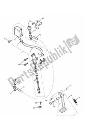 rear brake master cylinder, reservoir & pedal