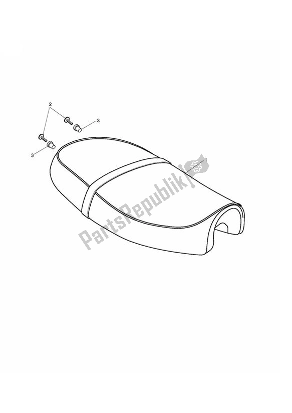 Todas las partes para Asiento de Triumph Bonneville VIN: > 380777 & SE 865 2007 - 2010