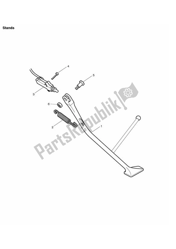 Todas las partes para Stands de Triumph Bonneville VIN: > 380777 & SE 865 2007 - 2010