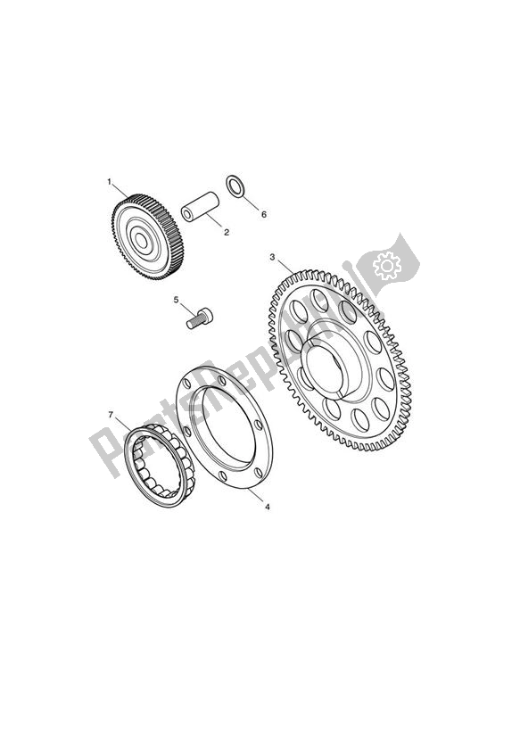 Todas las partes para Starter Drive de Triumph Bonneville VIN: > 380777 & SE 865 2007 - 2010