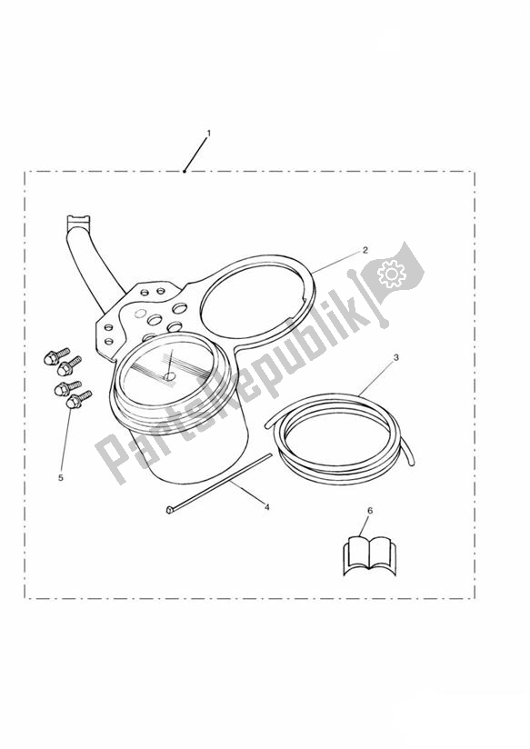 Toutes les pièces pour le Tachometer Kit > 426934 du Triumph Bonneville VIN: > 380777 & SE 865 2007 - 2010