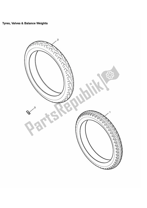 All parts for the Tyres, Valves & Balance Weights of the Triumph Bonneville VIN: > 380777 & SE 865 2007 - 2010