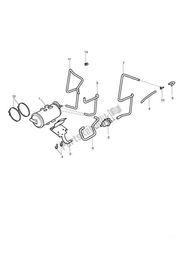 Tutte le parti per il Evaporative Loss Control System del Triumph Bonneville T 100 EFI 865 2007 - 2010