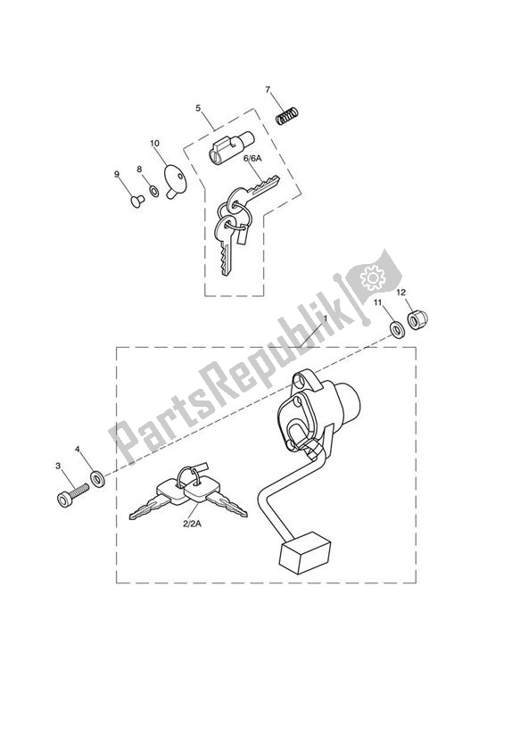 Todas las partes para Ignition Switch & Steering Lock de Triumph Bonneville T 100 EFI 865 2007 - 2010