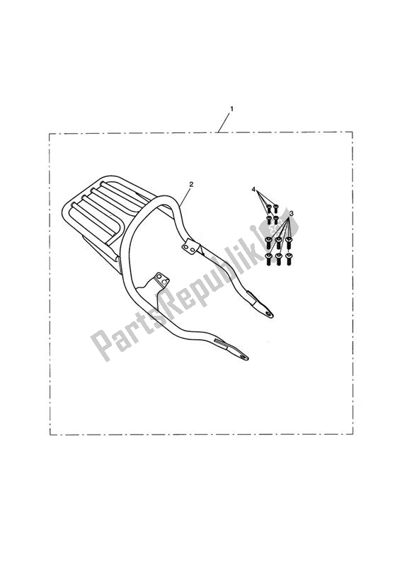 Toutes les pièces pour le Luggage Rack, Chrome du Triumph Bonneville T 100 EFI 865 2007 - 2010