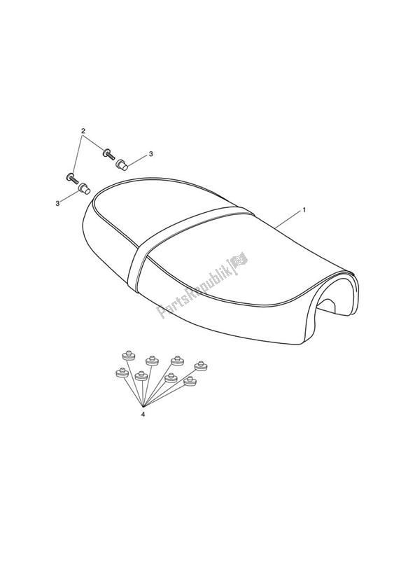 Todas las partes para Asiento de Triumph Bonneville T 100 EFI 865 2007 - 2010