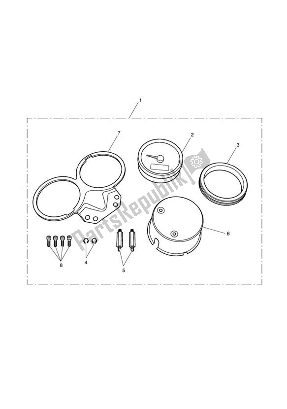 All parts for the Tacho Conversion Kit 426935 > of the Triumph Bonneville T 100 EFI 865 2007 - 2010