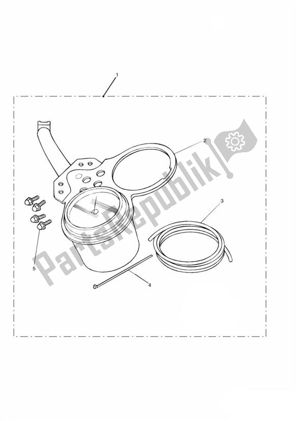 Todas las partes para Tachometer Kit > 426934 de Triumph Bonneville T 100 EFI 865 2007 - 2010