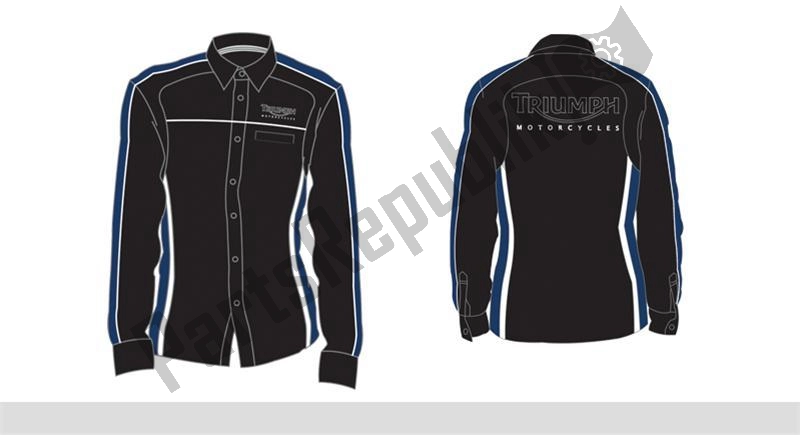 Alle onderdelen voor de Dealer Shirt 3 Long Sleeve van de Triumph Original Clothing 0 1990 - 2021