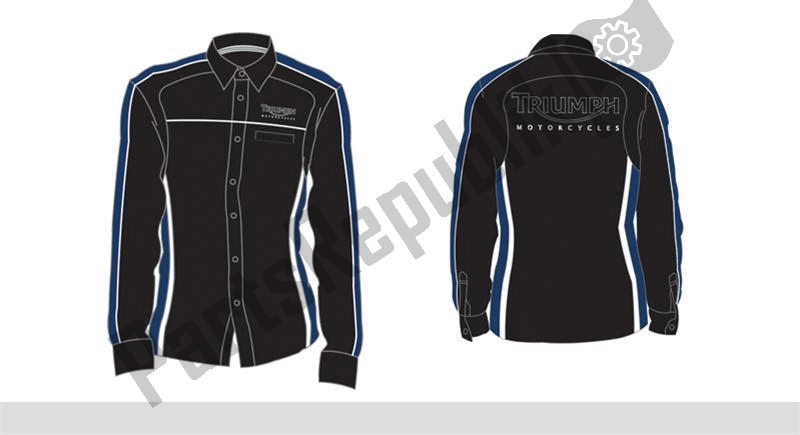 All parts for the Dealer Shirt 3 Long Sleeve of the Triumph Original Clothing 0 1990 - 2021