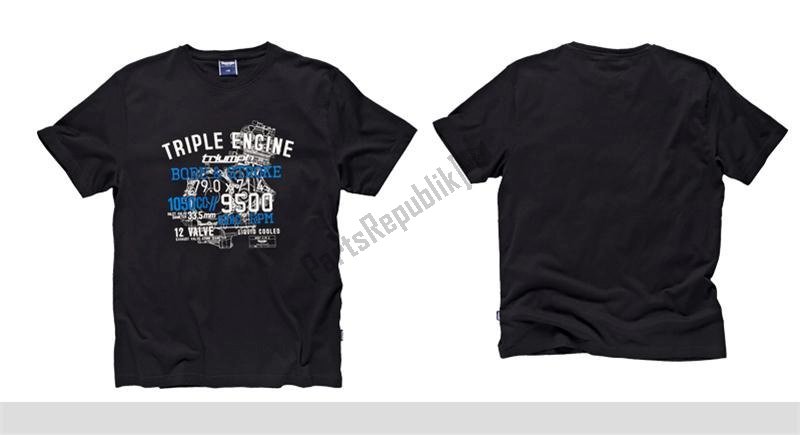 Alle onderdelen voor de Triple Engine T-shirt van de Triumph Original Clothing 0 1990 - 2021