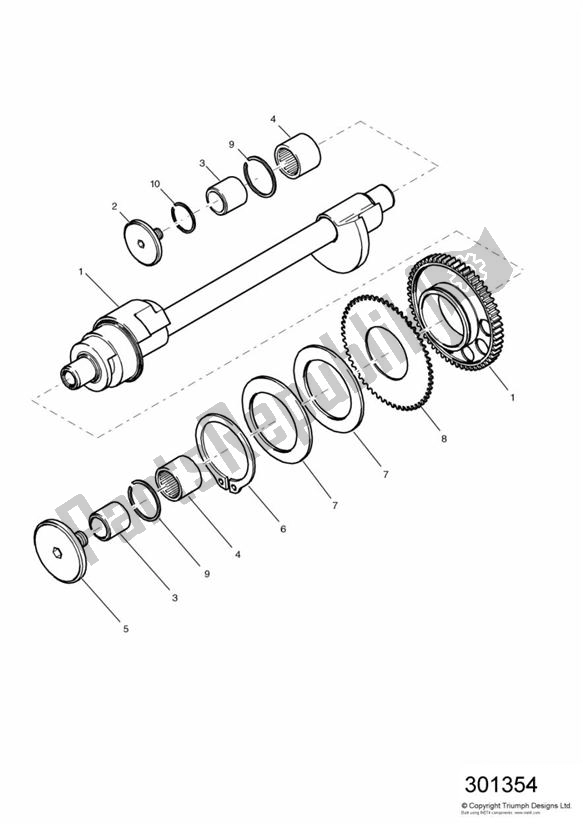 Todas las partes para Balancín de Triumph Daytona 595 / 955I 1997 - 2001