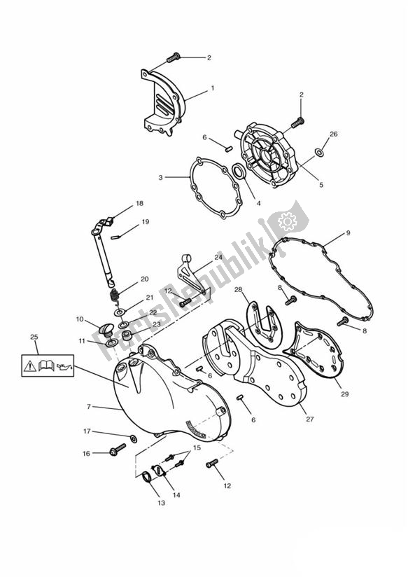 Todas las partes para Cubiertas Del Motor de Triumph Daytona 595 / 955I 1997 - 2001