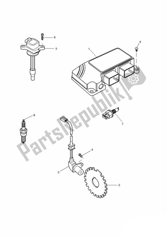 All parts for the Engine Management System 89737 > of the Triumph Daytona 595 / 955I 1997 - 2001