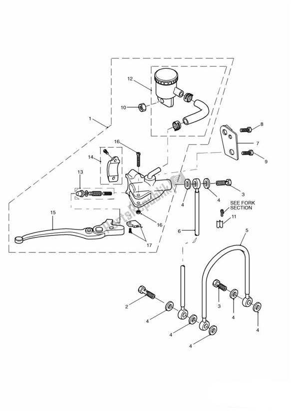 Todas las partes para Cilindro Maestro Del Freno Delantero de Triumph Daytona 595 / 955I 1997 - 2001