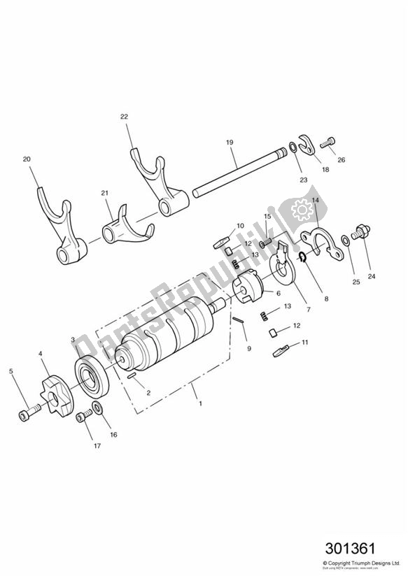 Todas las partes para Tambor Selector De Marchas de Triumph Daytona 595 / 955I 1997 - 2001