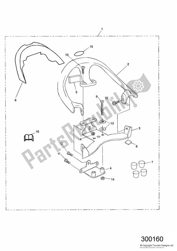 Todas las partes para Asidero de Triumph Daytona 595 / 955I 1997 - 2001