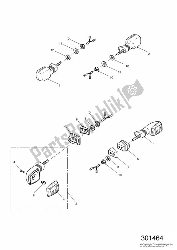 Todas las partes para Indicadores de Triumph Daytona 595 / 955I 1997 - 2001