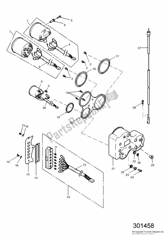 Todas las partes para Instrumentos de Triumph Daytona 595 / 955I 1997 - 2001