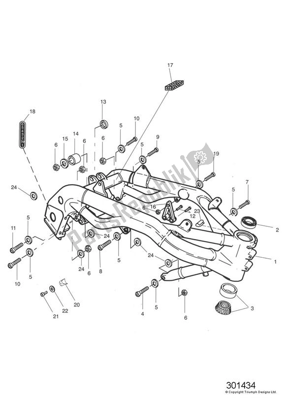 Todas las partes para Marco Principal Y Accesorios de Triumph Daytona 595 / 955I 1997 - 2001