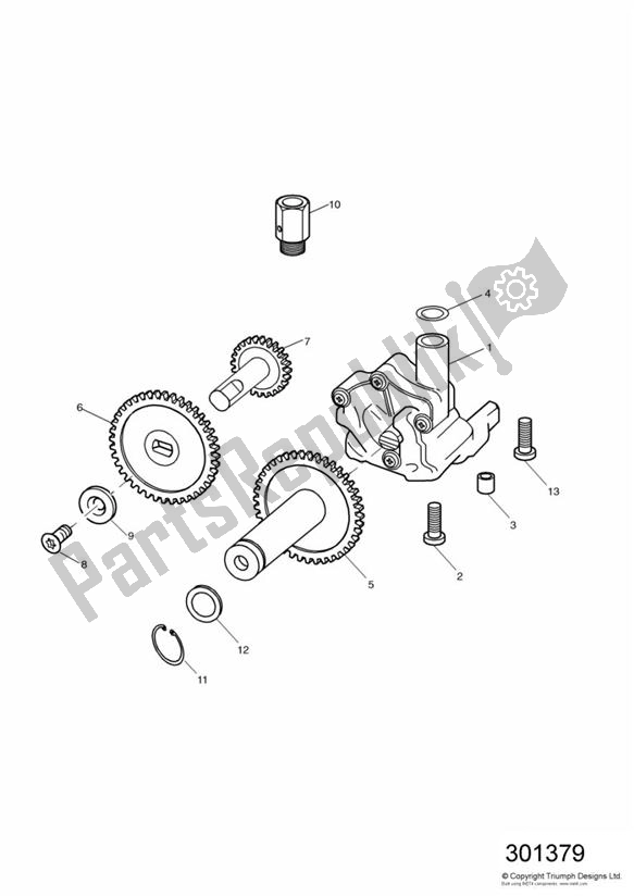 Todas las partes para Oil Pump/drive de Triumph Daytona 595 / 955I 1997 - 2001