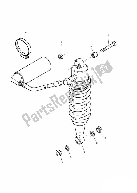 Todas las partes para Unidad De Suspensión Trasera de Triumph Daytona 595 / 955I 1997 - 2001