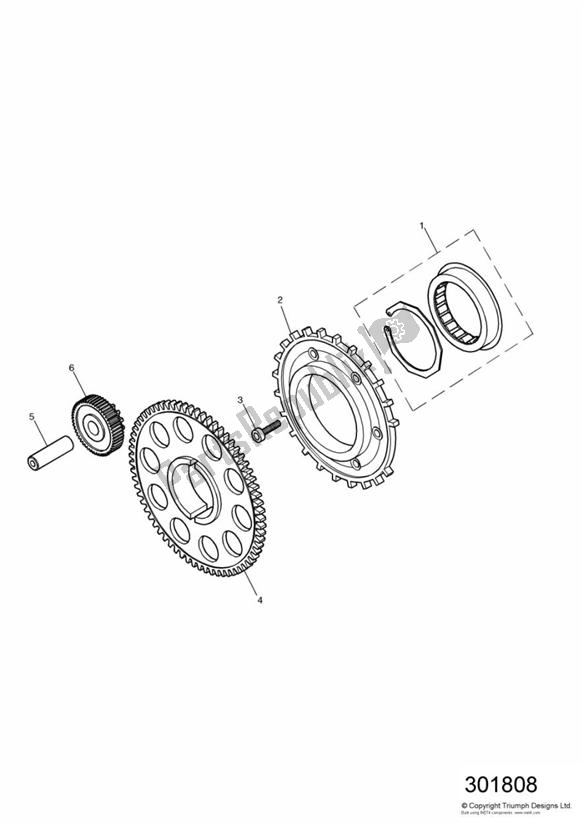 All parts for the Alternator And Starter Drive of the Triumph Daytona 600 & 650 2004 - 2008