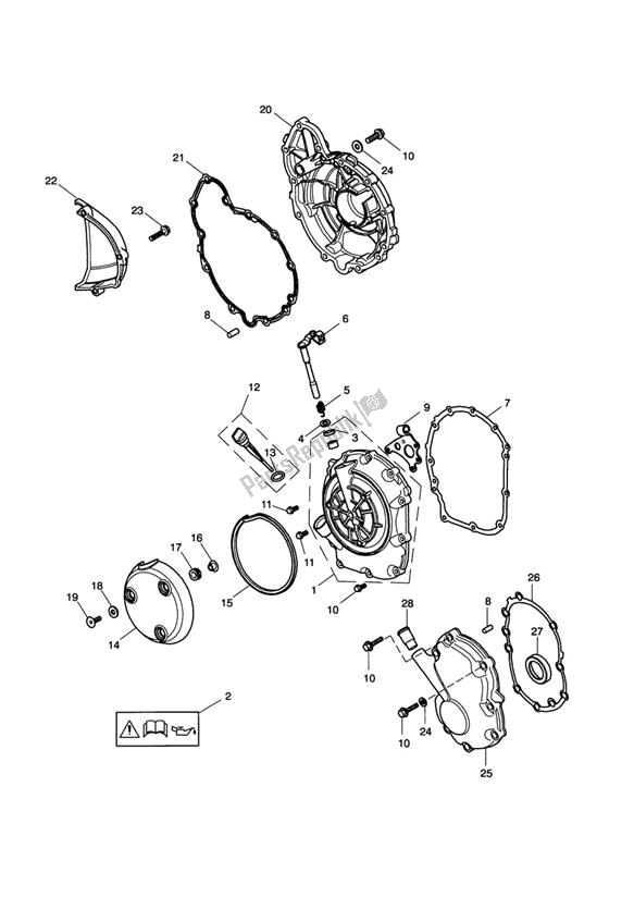 All parts for the Engine Covers - Daytona 600 of the Triumph Daytona 600 & 650 2004 - 2008