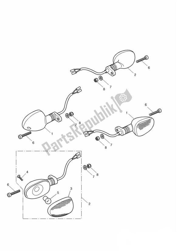 All parts for the Indicators of the Triumph Daytona 600 & 650 2004 - 2008