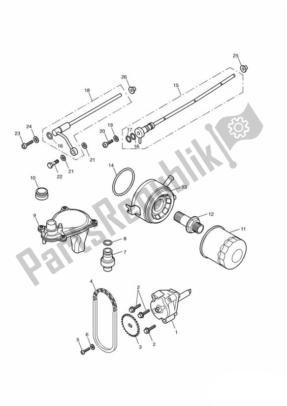 Todas las partes para Lubrication System de Triumph Daytona 600 & 650 2004 - 2008