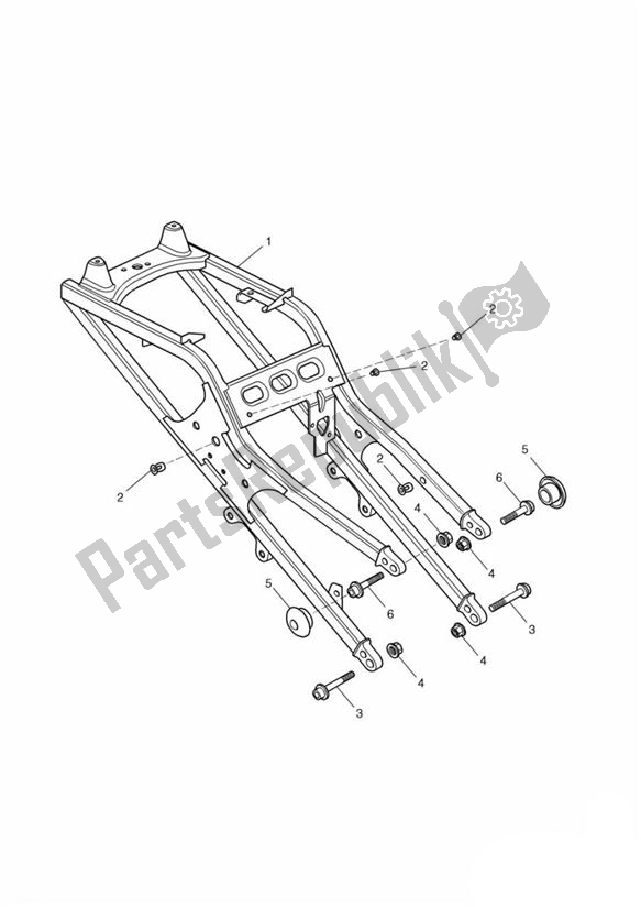 All parts for the Rear Sub-frame And Fittings of the Triumph Daytona 600 & 650 2004 - 2008