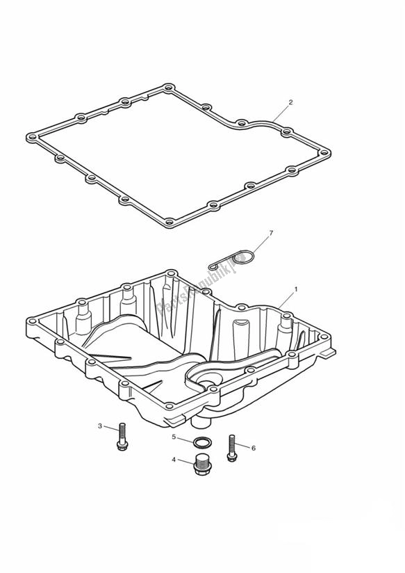 All parts for the Sump of the Triumph Daytona 600 & 650 2004 - 2008