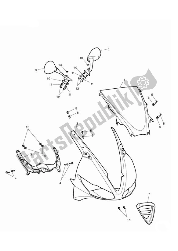 Todas las partes para Bodywork - Cockpit de Triumph Daytona 675 VIN: > 381275 2006 - 2008
