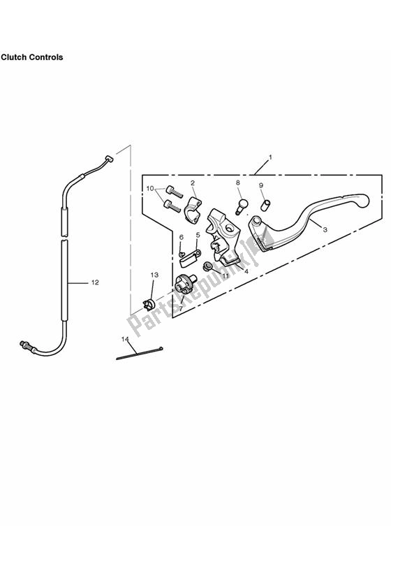 Wszystkie części do Sterowanie Sprz? G? Em Triumph Daytona 675 VIN: > 381275 2006 - 2008