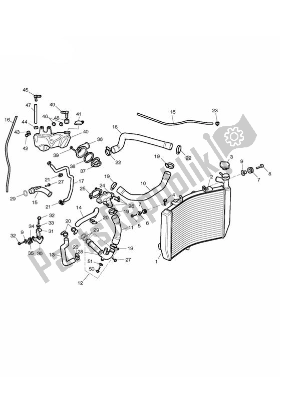 Todas las partes para Sistema De Refrigeración de Triumph Daytona 675 VIN: > 381275 2006 - 2008