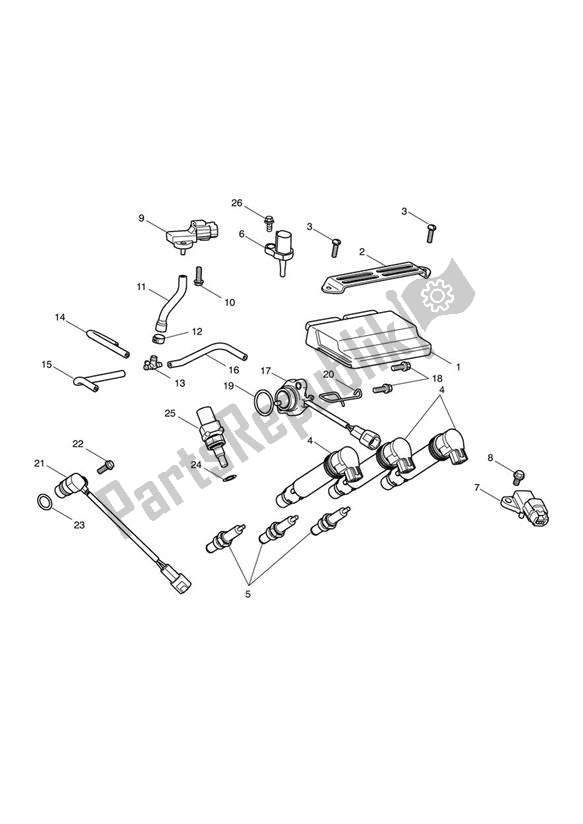 All parts for the Engine Management System of the Triumph Daytona 675 VIN: > 381275 2006 - 2008