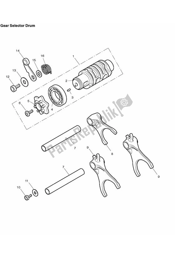 Todas las partes para Tambor Selector De Marchas de Triumph Daytona 675 VIN: > 381275 2006 - 2008