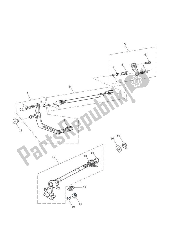 Todas las partes para Gearchange Mechanism Assy - Daytona 675r Only de Triumph Daytona 675 VIN: > 381275 2006 - 2008