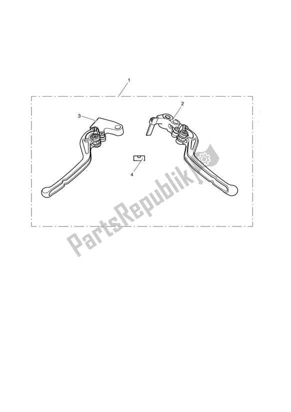 Alle onderdelen voor de Lever Kit, Adj, Radial, Long van de Triumph Daytona 675 VIN: > 381275 2006 - 2008