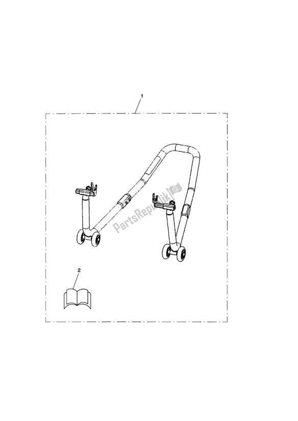 All parts for the Paddock Stand, Rear of the Triumph Daytona 675 VIN: > 381275 2006 - 2008