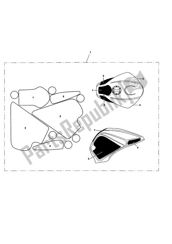 Todas las partes para Pnt Protn Kit, Type 5, Gloss de Triumph Daytona 675 VIN: > 381275 2006 - 2008