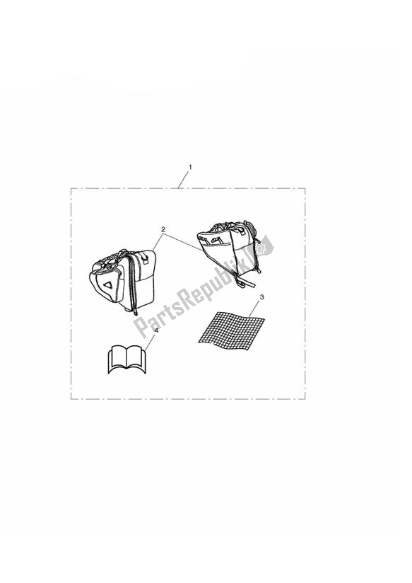 All parts for the Sports Throwover Pannier Kit of the Triumph Daytona 675 VIN: > 381275 2006 - 2008