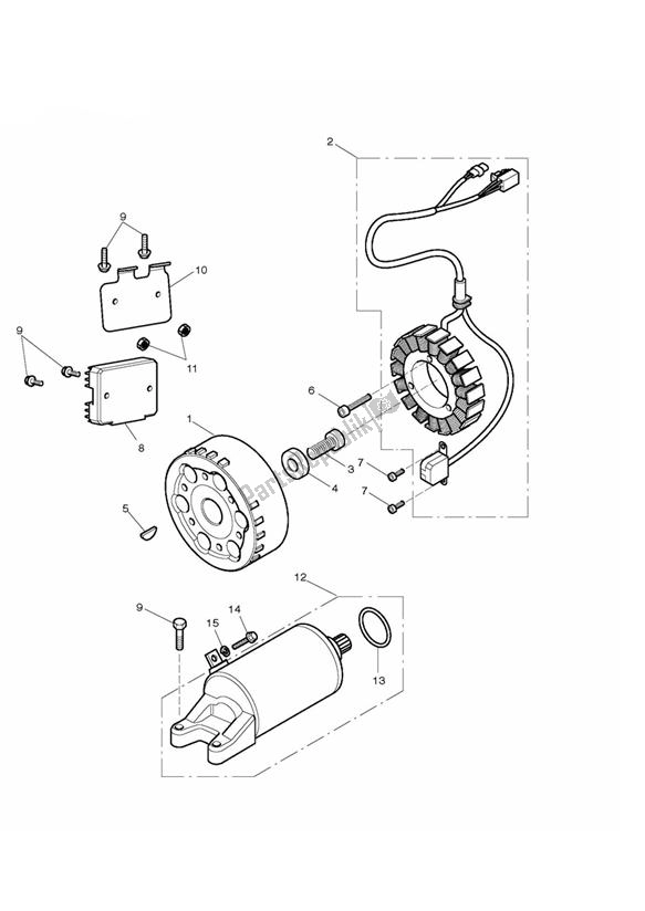 Wszystkie części do Rozrusznik I Alternator Triumph Daytona 675 VIN: > 381275 2006 - 2008