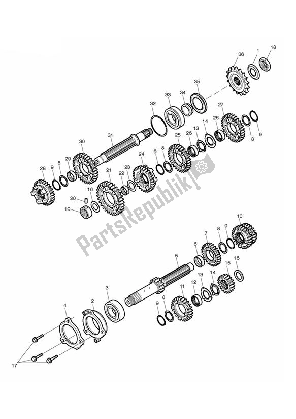 Alle onderdelen voor de Overdragen van de Triumph Daytona 675 VIN: > 381275 2006 - 2008