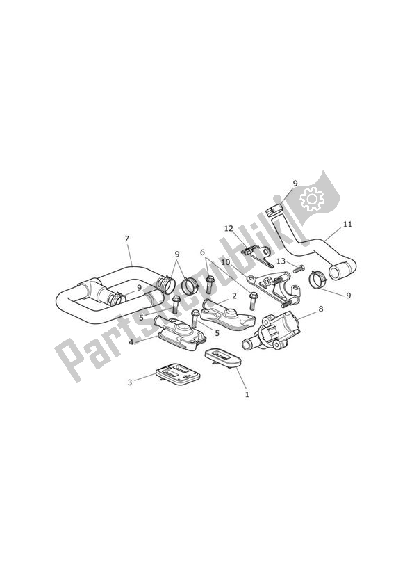 All parts for the Emissions Control of the Triumph Daytona 675 VIN 564948 > 2013 - 2014