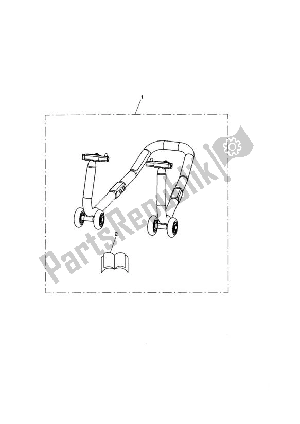 All parts for the Paddock Stand, Front of the Triumph Daytona 675 VIN 564948 > 2013 - 2014