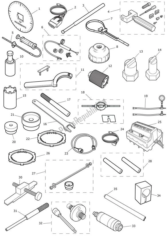 Toutes les pièces pour le Outils De Service du Triumph Daytona 675 VIN 564948 > 2013 - 2014