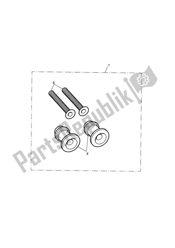 Tutte le parti per il Anodised Paddock Stand Bobbins Kit, Black del Triumph Daytona 675 VIN: < 381274 2006 - 2008
